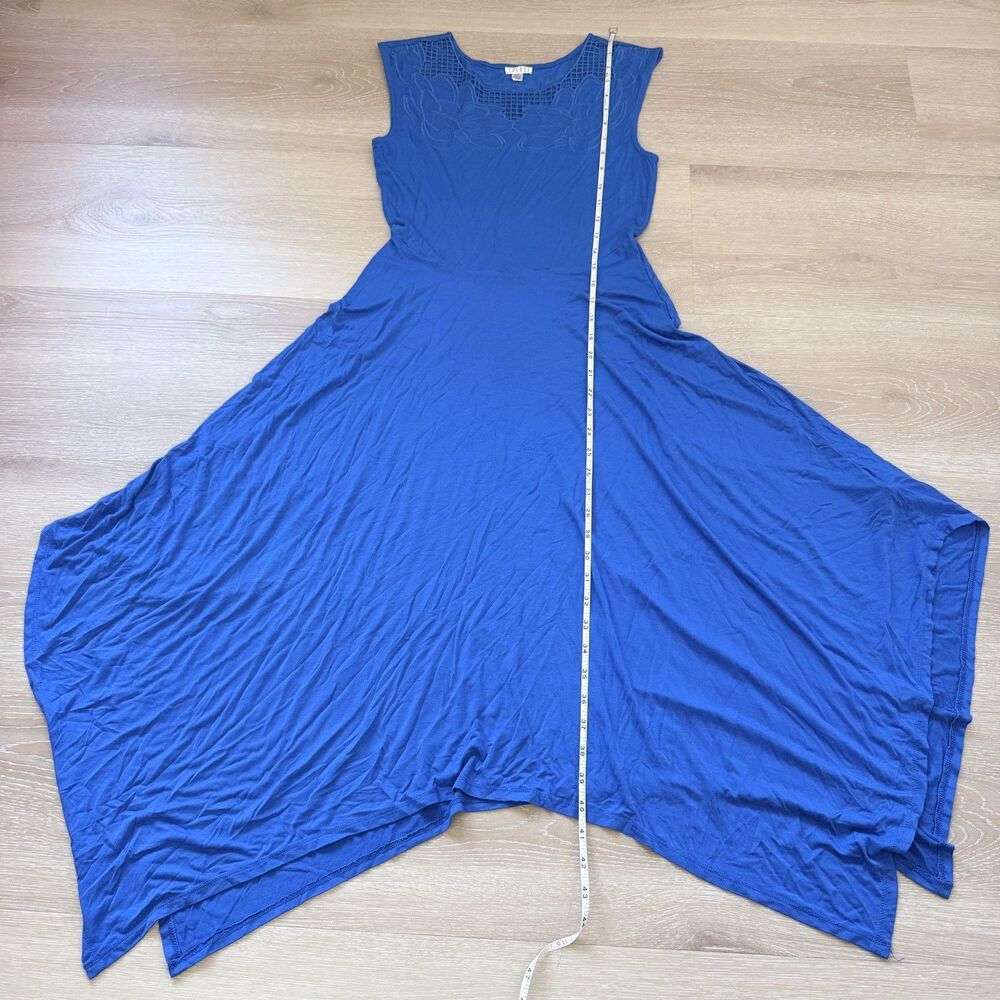 Embroidered Applique Midi Dress Spense Sz S Boho Whimsigoth Lagenlook 80s Style - Picture 7 of 16